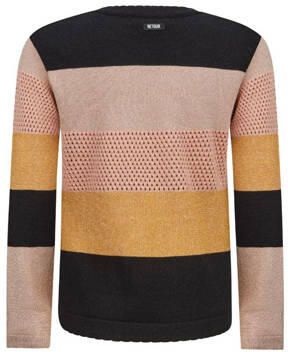 Retour Jeans gestreepte longsleeve Tirza zwart goud roze Multi Meisjes Katoen Ronde hals 122 128