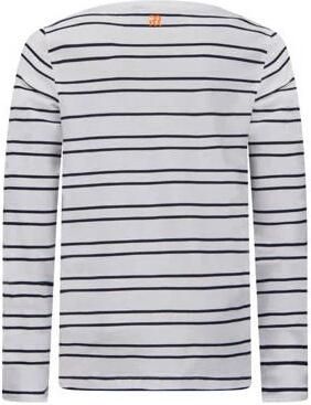 Retour Jeans gestreepte longsleeve Yuri wit donkerblauw Jongens Katoen Ronde hals 122 128 - Foto 2
