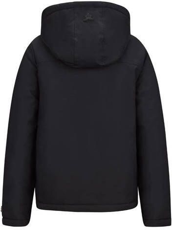 Retour Jeans gewatteerde winterjas Ebbe zwart Jongens Polyester Capuchon 122 128