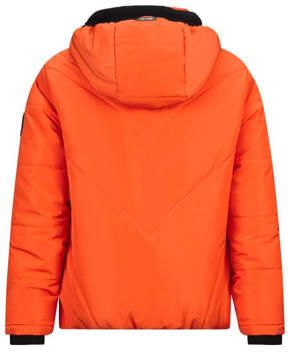 Retour Jeans gewatteerde winterjas Jael oranje Meisjes Polyester Capuchon 122 128
