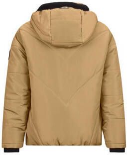 Retour Jeans gewatteerde winterjas Jael zand Beige Meisjes Polyester Capuchon 122 128