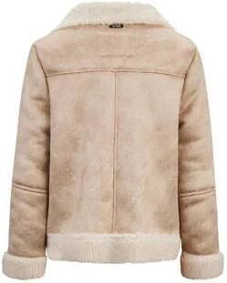 Retour Jeans gewatteerde winterjas Yanny zand Beige Meisjes Polyester Reverskraag 122 128