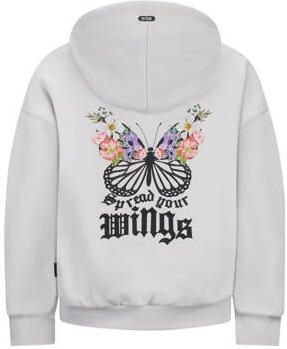 Retour Jeans hoodie Teeny met backprint lichtgrijs Sweater Backprint 122 128