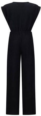 Retour Jeans jumpsuit Bella zwart Meisjes Polyester V-hals Effen 158 164 - Foto 2