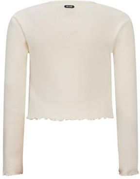Retour Jeans longsleeve Ida ecru Meisjes Stretchkatoen Ronde hals Effen 122 128
