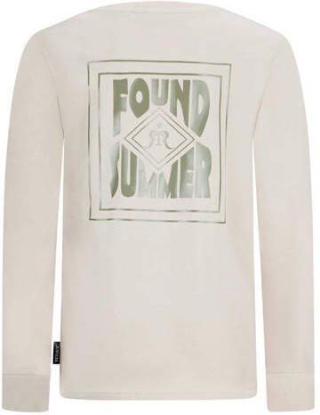 Retour Jeans longsleeve Jilles met backprint beige Jongens Katoen Ronde hals 122 128