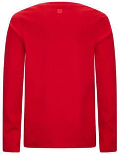 Retour Jeans longsleeve Nick met printopdruk felrood Jongens Katoen Ronde hals 122 128
