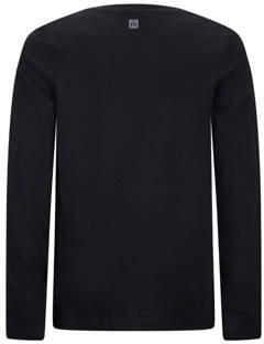 Retour Jeans longsleeve Nick met printopdruk zwart Jongens Katoen Ronde hals 122 128