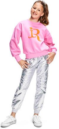 Retour Jeans metallic loose fit cargobroek Winnie zilver metallic Meisjes Polyamide 170 176 - Foto 1