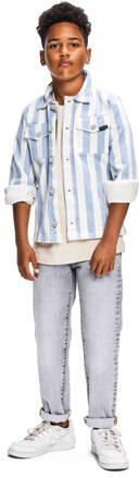 Retour Jeans overshirt Bruce lichtblauw wit Overhemd Jongens Stretchkatoen Klassieke kraag 170 176 - Foto 2