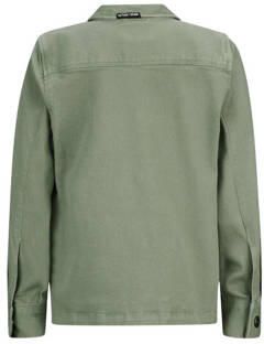 Retour Jeans overshirt Jurgen armygroen Overhemd Jongens Stretchkatoen Klassieke kraag 170 176