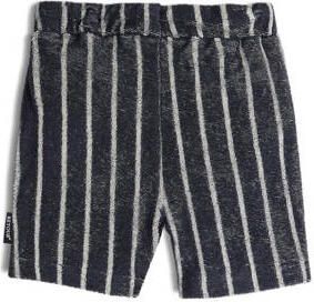 Retour Jeans Retour Mini gestreepte badstof casual short Steve antraciet wit Korte broek Grijs 104 - Foto 1
