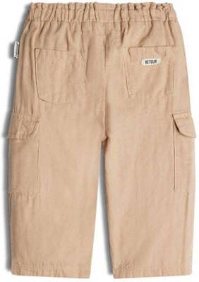 Retour Jeans Retour Mini high waist loose fit cargobroek Lindy lichtzand Beige Meisjes Katoen 104