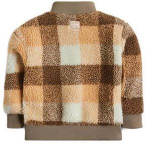 Retour Jeans Retour X Anouk Matton geruite teddy winterjas Ayla beige bruin Ruit 104