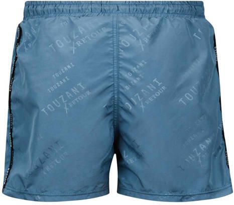 Retour Jeans Retour X Touzani zwemshort Freestyle blauw Jongens Polyester Effen 170 176