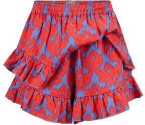 Retour Jeans skort Isabel met all over print en volant paars rood Rok Meisjes Viscose 158 164 - Foto 3