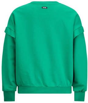 Retour Jeans sweater Abadou met tekst felgroen Tekst 158 164