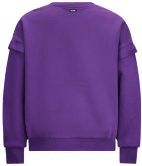 Retour Jeans sweater Abadou met tekst paars Tekst 146 152