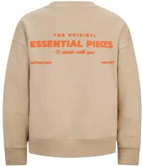 Retour Jeans sweater Easton met backprint lichtzand Beige Backprint 122 128