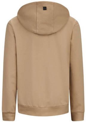 Retour Jeans sweatvest Charlie met printopdruk zand Beige Jongens Stretchkatoen Capuchon 134 140