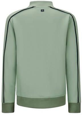 Retour Jeans sweatvest Paul met contrastbies lichtgroen zwart Jongens Polyester Opstaande kraag 134 140