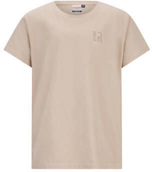 Retour Jeans T-shirt beige Jongens Katoen Ronde hals Effen