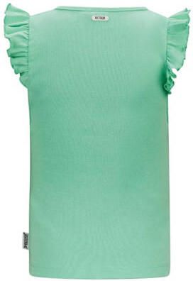 Retour Jeans T-shirt Lorient mintgroen Meisjes Katoen Ronde hals Effen 134 140