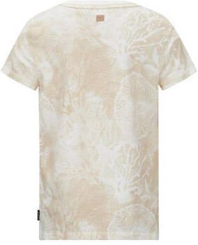 Retour Jeans T-shirt Max met all over print beige offwhite Jongens Katoen Ronde hals 122 128 - Foto 3