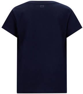 Retour Jeans T-shirt Seth blauw Jongens Katoen Ronde hals Effen 146 152