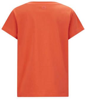 Retour Jeans T-shirt Seth oranje Jongens Katoen Ronde hals Effen 122 128