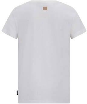 Retour Jeans T-shirt Victor met printopdruk wit Jongens Katoen Ronde hals 122 128