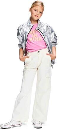 Retour Jeans T-shirt Wendy met printopdruk roze Meisjes Katoen Ronde hals 122 128 - Foto 3