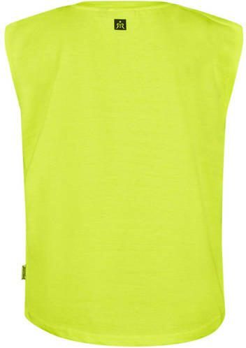 Retour Jeans T-shirt Yates met printopdruk neon geel Groen Meisjes Katoen Ronde hals 122-128 - Foto 2