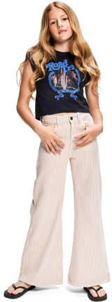 Retour Jeans wide leg broek Cindy beige Meisjes Katoen Effen 122 128 - Foto 2