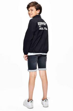 Retour Jeans zomerjas Hugo zwart Jongens Polyester Klassieke kraag Backprint 158 164 - Foto 2