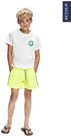 Retour Jeans zwemshort Renzo geel Jongens Polyester Effen 122 128 - Foto 3