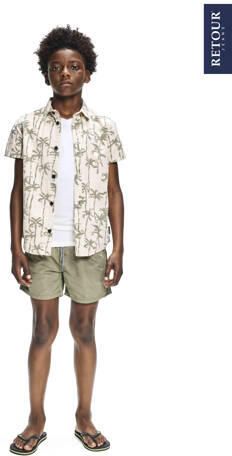 Retour Jeans zwemshort Renzo kakigroen Jongens Polyester Effen 146 152 - Foto 2