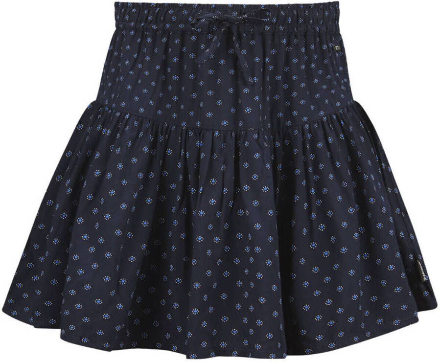 Retour Jeans rok met all over print donkerblauw blauw Meisjes Polyester 146-152