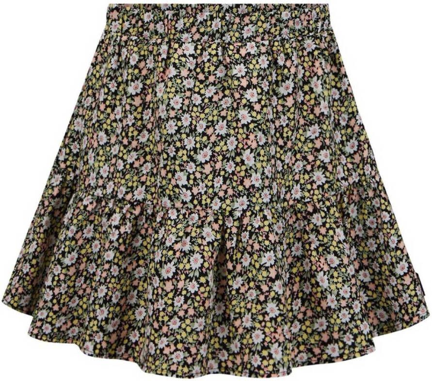 Retour Denim gebloemde rok Ruby zwart multicolor Meisjes Polyester Bloemen 122 128