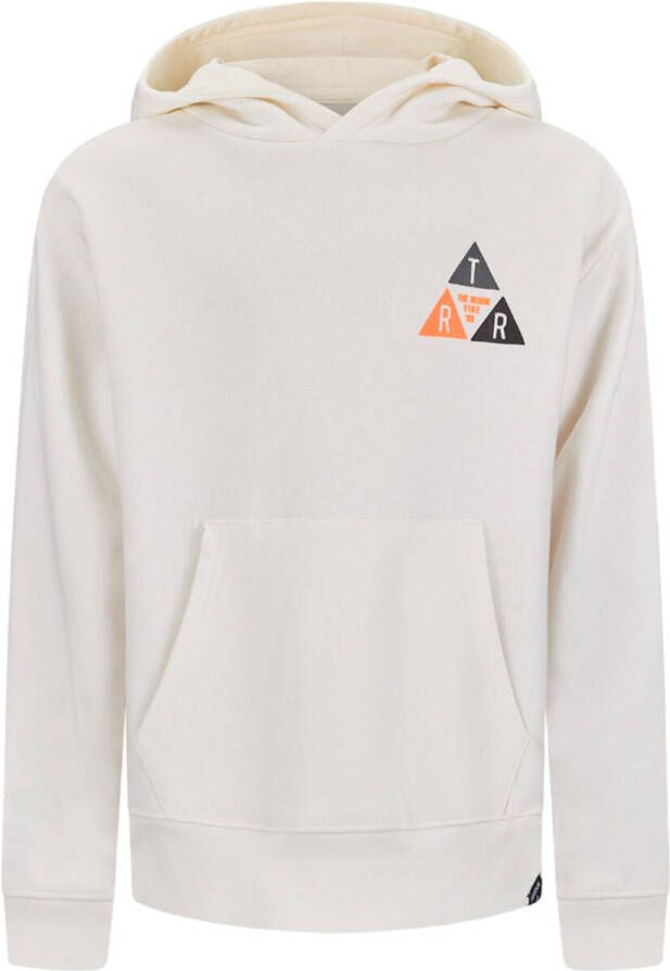 Retour Jeans hoodie Gino met printopdruk offwhite Sweater Ecru Printopdruk 122-128