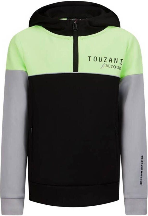 Retour Denim Retour X Touzani hoodie Rewind neon groen zwart grijs