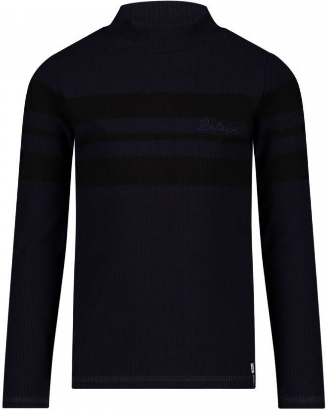 Retour Jeans longsleeve Abadou donkerblauw zwart Meisjes Polyester Opstaande kraag 122 128