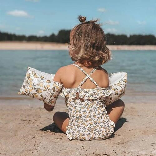 Salted Stories zwembandjes Golden Apricot beige oranje All over print 92 116