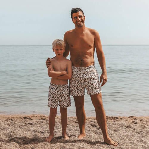 Salted Stories zwemshort offwhite oranje Jongens Polyester All over print - Foto 3