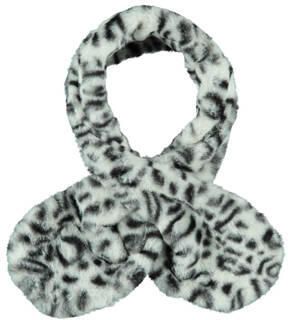 Sarlini imitatiebont sjaal met panterprint zand zwart Beige Dierenprint maat 6-12 mnd