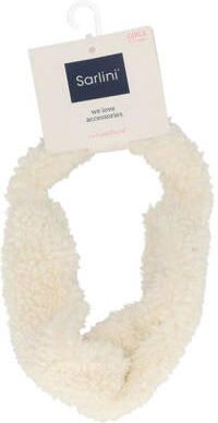 Sarlini teddy hoofdband set van 2 zwart ecru Effen - Foto 3