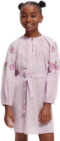 SCOTCH & SODA Meisjes Jurken Long-sleeved Lightweight Flower Embroidery Dress Lila - Foto 3