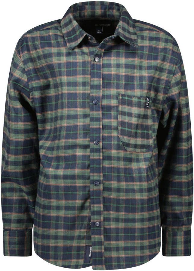 SEVENONESEVEN Jongens Overhemden V208-6102 Blauw