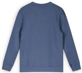 SEVENONESEVEN sweater met printopdruk middenblauw Printopdruk 110 116 - Foto 2