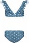 Shiwi triangel bikini Stardust met all over print blauw Meisjes Polyester 152 - Thumbnail 2